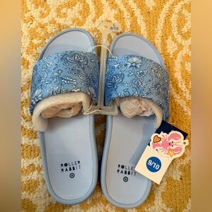 NWT Roller Rabbit x Target Floral Vines Slide Sandals size 9/10